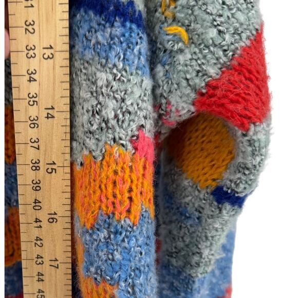 Sincerely Jules Cozy Boho Wool Blend Colorblock Multicolor Sweater Women Small - Picture 4 of 8